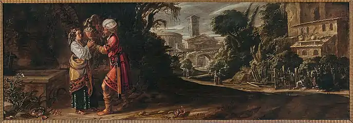 Rébecca et Eliézer au puits (1612), Jan Tengnagel