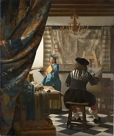 Jan Vermeer, L'Art de la peinture, 1665, Vienne, Kunsthistorisches Museum.