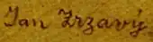 signature de Jan Zrzavý