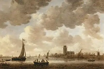 La Meuse à Dordrecht avec la Grote Kerk (1647)Musée du Louvre.