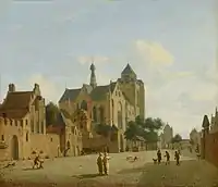 L'église de Veere, par Jan van der Heyden (1637-1712).
