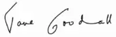 signature de Jane Goodall