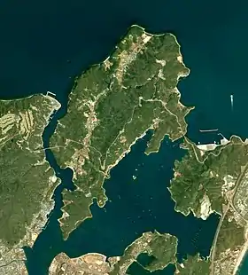 Vue satellite de Shimada-jima.