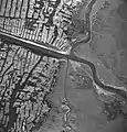 1949 : la section alimentant le fleuve Mogami est visible.