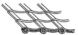 Au Japon la tuile de rebord a la forme d'une tuile ordinaire, mais son bord libre est rabattu à angle droit et orné d'un motif conventionnel.