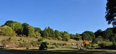 Vue panoramique du jardin botanique du Montet à Villers-les-Nancy