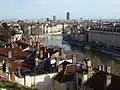 Vue sur Lyon et la Saône.