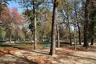 Le jardin du Ranelagh en automne.