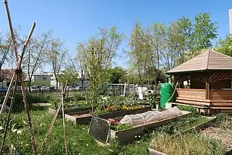 Jardin partagé dans le quartier de L'Avre.