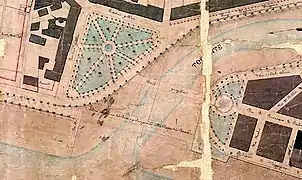 Le jardin en 1854, en face le square des Phocéens