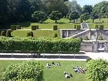 Jardins de la Cambre vu depuis l'atelier de sérigraphie de l'école au second étage.