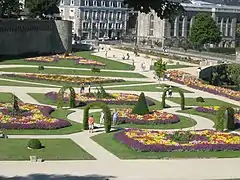 Jardins des remparts en 2008, vus depuis la tour du Connétable.