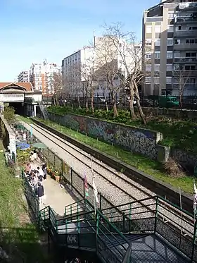 Les Jardins du Ruisseau, à gauche.