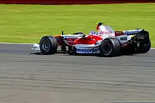 Photo de la Toyota TF107 de Jarno Trulli