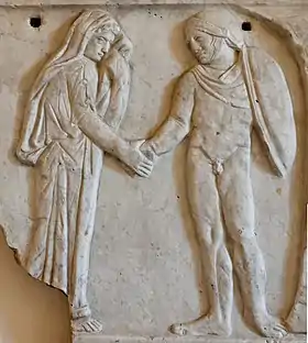 Jason et Médée, sarcophage romain de la fin du Ier siècle, Palazzo Altemps (Rome)