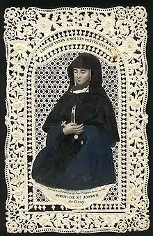 image dentelle du XIXe siècle représentant Anne-Marie Javouhey.