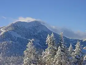 Vue du sommet avec le téléphérique.