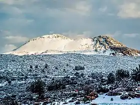 Vue du Tassemit en hiver.