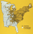 Distribution du scarabée japonais aux États-Unis