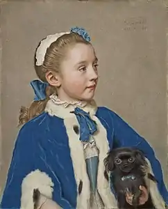 Portrait de Marie-Frédérique van Reede-Athlone âgée de sept ans (1755-1756), Los Angeles, Getty Center.