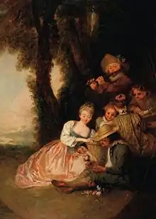 Antoine Watteau, La déclaration attendue, XVIIIe siècle