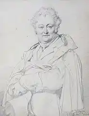 Ingres, portrait de Guillaume Guillon Lethière, 1815.