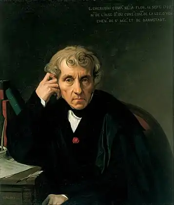 Ingres , Portrait de Cherubini 1841, Cincinnati Art Museum.