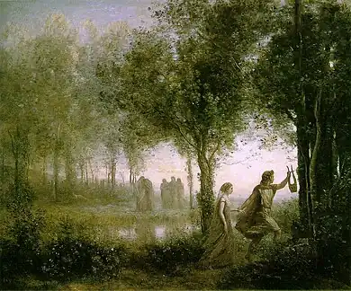 Camille Corot, Orphée ramenant Eurydice des enfers (1861).