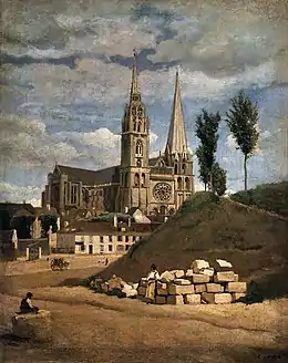 Corot, Cathédrale de Chartres, 1830, Paris, musée du Louvre.