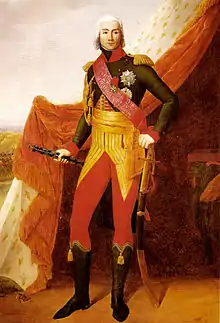 Portrait en pied d'un maréchal de Napoléon.