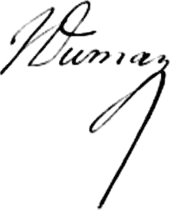 signature de Jean-Baptiste Dumas (chimiste)