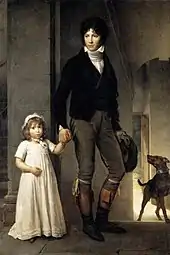 Jean-Baptiste Isabey et sa fille Alexandrine, 1795 (h. 1,95 m), Louvre.