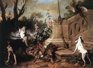 Le chevreuil mort, 1721, Huile sur toile, Londres, Wallace Collection.