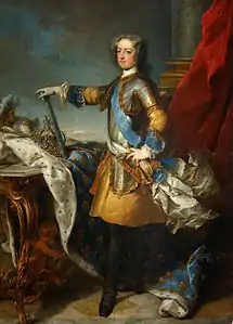 Louis XV, roi de France et de Navarre (vers 1723), château de Versailles.