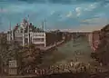 L'ancien Hippodrome de Constantinople avec la Mosquée bleue sur la gauche.