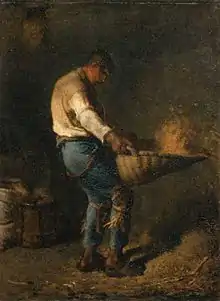 Le Vanneur par Jean-François Millet (1848).