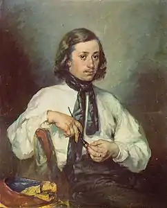 L'Homme à la pipe ou Portrait d'Armand Ono, vers 1843, huile sur toile, 100,8 × 80,8 cm, Cherbourg-en-Cotentin, musée Thomas-Henry.