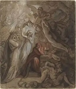 Dante méditant la Divine Comédie (1843), Washington, National Gallery of Art.