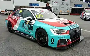 Le TCR Europe Touring Car Series (en) 2018 sur le circuit de Spa-Francorchamps avec l'Audi RS 3 LMS TCR.