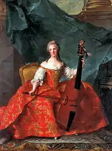Madame Henriette jouant de la basse de viole (1754)Versailles, Musée National du Château et des Trianons