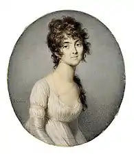 Jean-Urbain Guérin, Portrait de Jeanne Fanny Noisette (vers 1800), miniature sur ivoire.