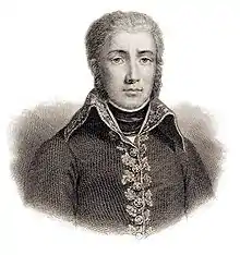 Portrait gravé en buste de Moreau.