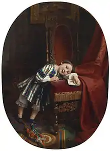 Le Fauteuil en velours rouge (1847), localisation inconnue.