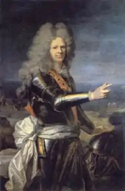 Jean-Baptiste du Casse, chef d'escadre et gouverneur de Saint-Domingue , toile de Hyacinthe Rigaud (1659–1743).