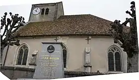 Stèle à Jean Bouin réalisée par Villevielle et Camotto à Bouconville-sur-Madt.