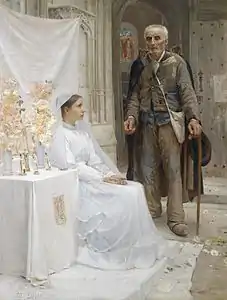 L'Aumône d'un mendiant (1880), localisation inconnue.