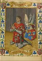 Simon de Varye agenouillé, Getty f.2r