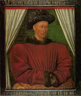 Portrait de Charles VII, roi de France,Jean Fouquet