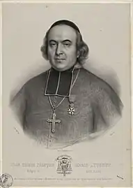Zéphirin Belliard, Jean Pierre François Marie Lyonnet, évêque de Saint-Flour, lithographie, 1855, d'après le tableau d'A. Fougère