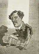 Caricature de Félicien Rops.